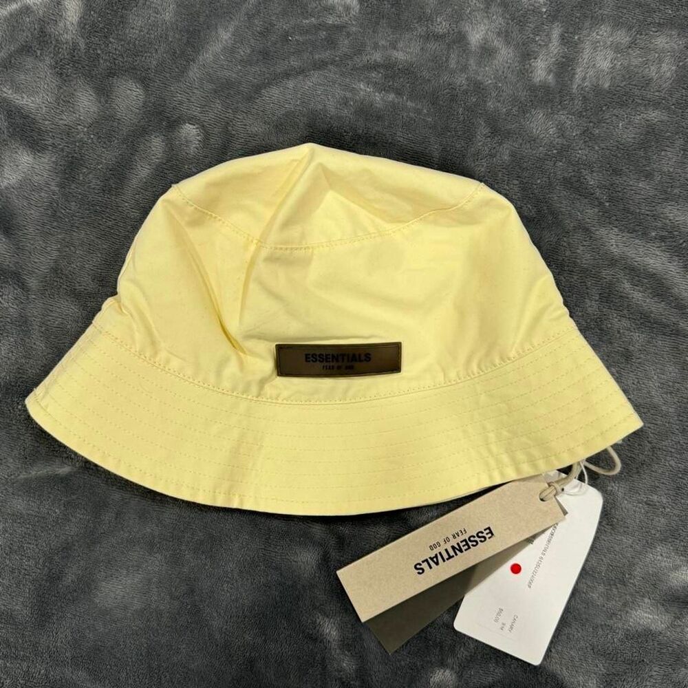 Essentials Men's Yellow and Cream Hat